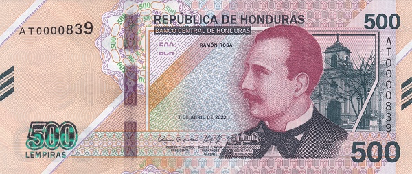 (878) ** Pnew (PN113) Honduras - 500 Lempiras (2022/2024)